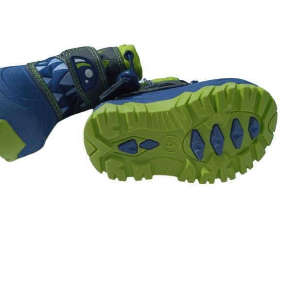 Cat & Jack blue and green baby winter boots size 4 - NWOT - Picture 3 of 5